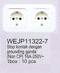 Stop kontak 2 lubang IB NCP/Non CP Putih (WEJP-11322-7) Panasonic FHK2-20260201