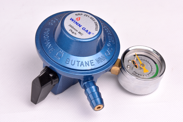Regulator gas dengan indikator/meter w688m Winn gas